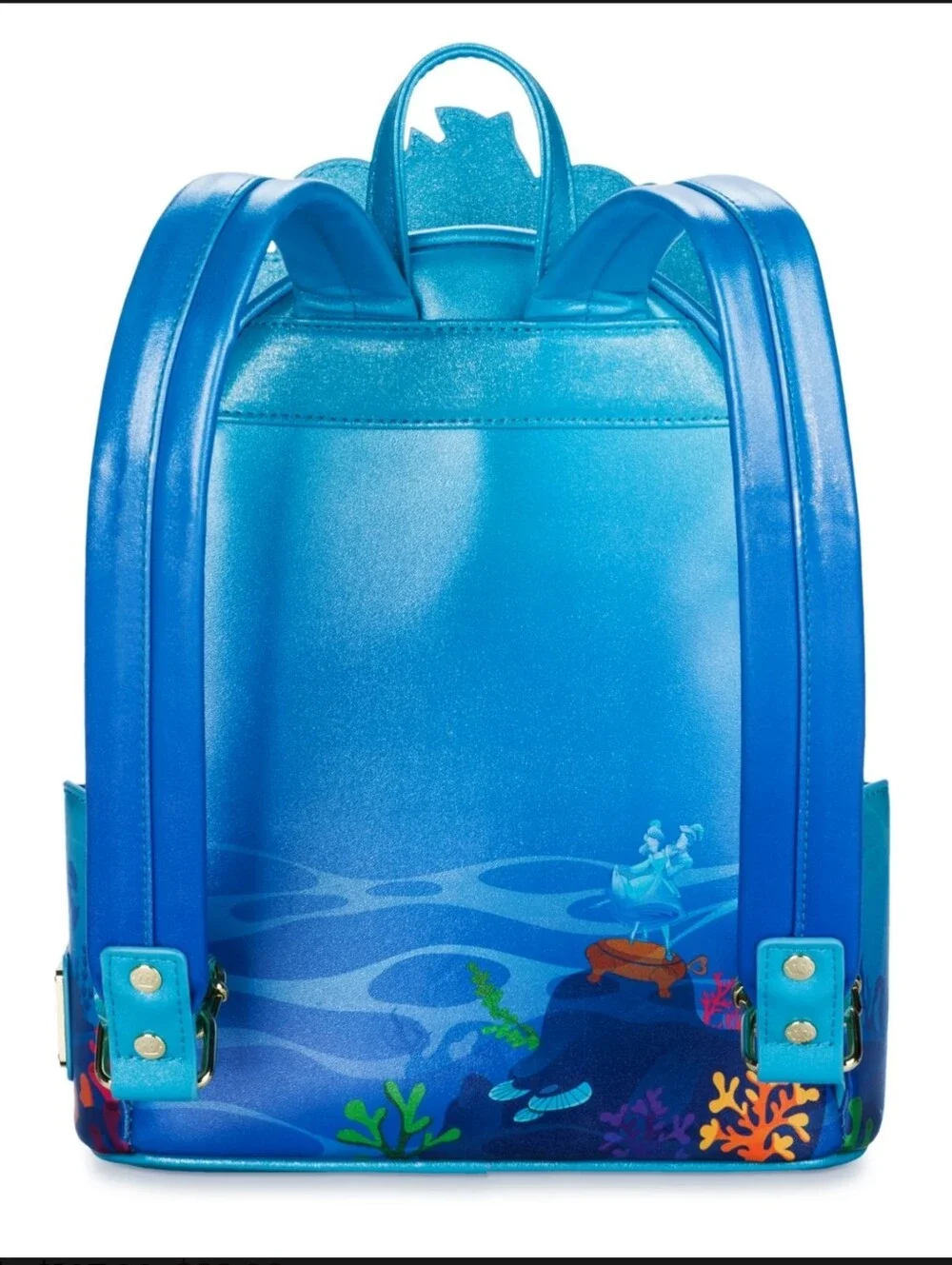 Loungefly Disney Parks Little Mermaid 35th Glow-in-the-Dark Ursula Mini Backpack